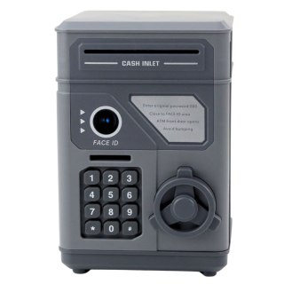 Elektroniczny Sejf Bankomat Skarbonka Na PIN Dla Dzieci Szary