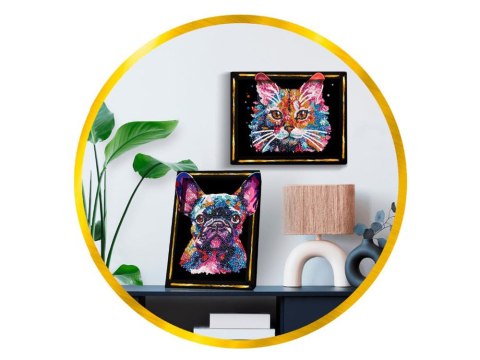 Obraz z cekinów Pop art Pies Buldog francuski Haft 2280 szt. ZA6712