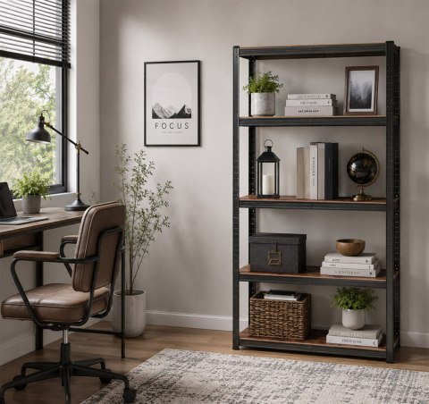 Regał magazynowy 5 poziomów loftowy180x90x40 nośność 875 kg