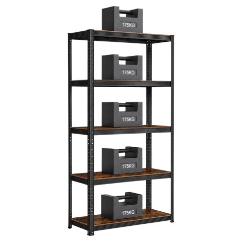 Regał magazynowy 5 poziomów loftowy180x90x40 nośność 875 kg