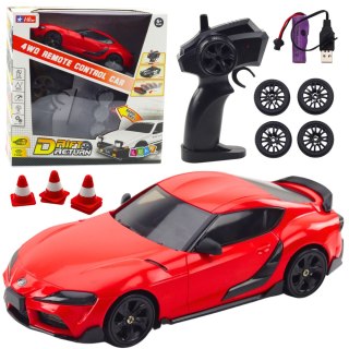 Auto Sportowe Do Driftu Wymienne Koła Zdalnie Sterowany RC 4WD Czerwone