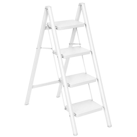 Drabinka składana metalowa EASYSTEP 4 stopniowa WHITE