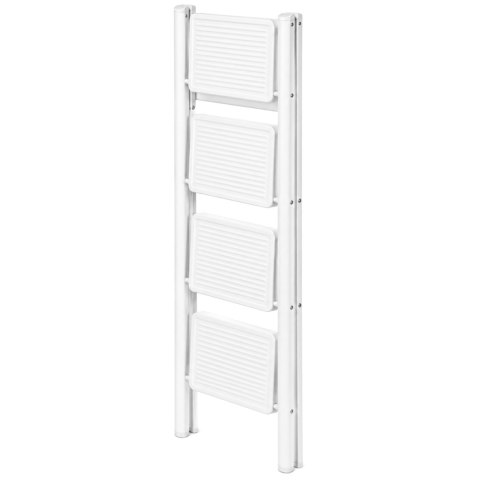 Drabinka składana metalowa EASYSTEP 4 stopniowa WHITE