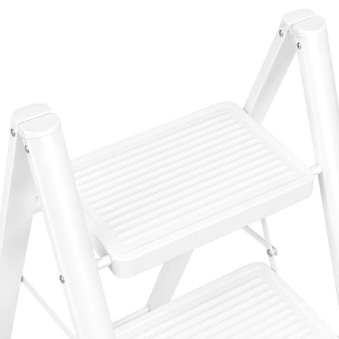 Drabinka składana metalowa EASYSTEP 4 stopniowa WHITE