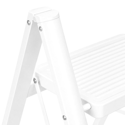 Drabinka składana metalowa EASYSTEP 4 stopniowa WHITE