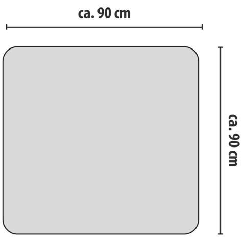 MATA OCHRONNA PE POD KRZESŁO FOTEL 90x90 CM PRZEZROCZYSTA ALPINA