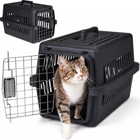 TRANSPORTER DLA ZWIERZĄT 48 X 32 X 29,5 CM PETS COLLECTION CZARNY