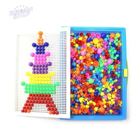 Puzzle pinezki grzybki 296szt