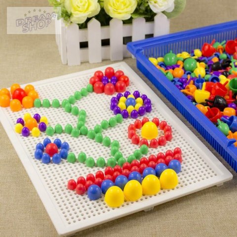 Puzzle pinezki grzybki 296szt