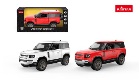 Autko Metalowe 1:24 Land Rover Defender 90 Biały RASTAR