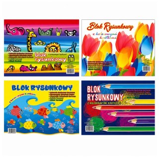 Blok rysunkowy kolorowy A4 16 kartek 80g PROTOS