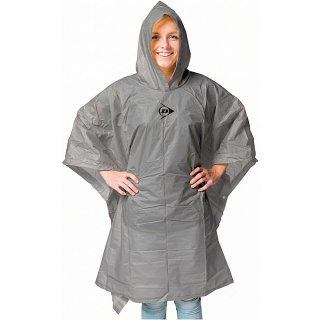 PONCHO PRZECIWDESZCZOWE ROWEROWE DLA DOROSŁYCH 100x130x1CM PE 135GR SZARE DUNLOP