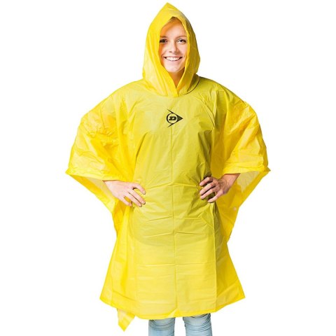 PONCHO PRZECIWDESZCZOWE ROWEROWE DLA DOROSŁYCH 100x130x1CM PE 135GR ŻÓŁTE DUNLOP