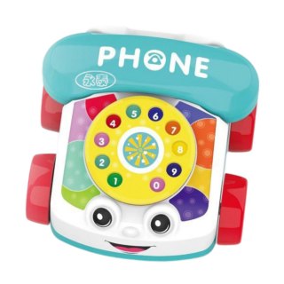 Telefon Na Kółkach Do Ciągnięcia Interaktywny Kolorowy