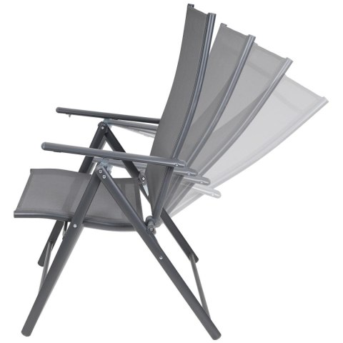 KRZESŁO OGRODOWE 57x68x106CM 2xTEXTLINE 7-POZYCYJNE KPL.2SZT