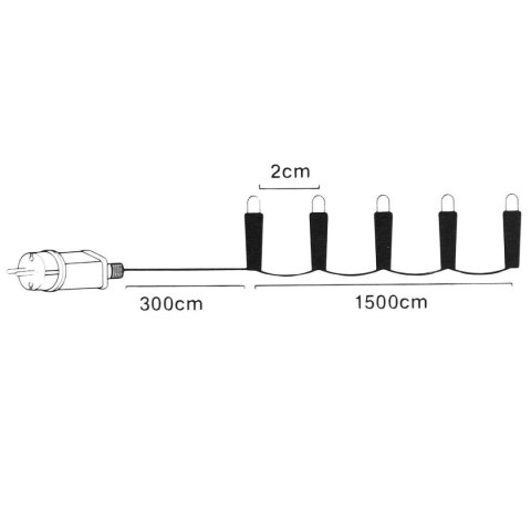 LAMPKI CHOINKOWE ŁAŃCUCH ŚWIETLNY 750 LED FLASH CIEPŁY BIAŁY