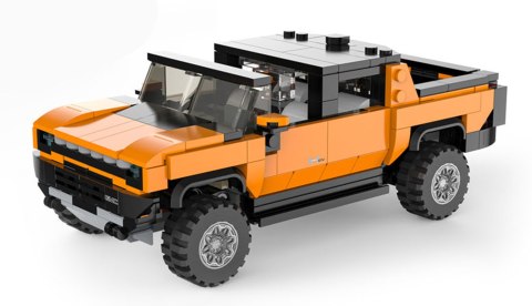 Autko Klocki 1:30 Hummer EV Pomarańczowy RASTAR