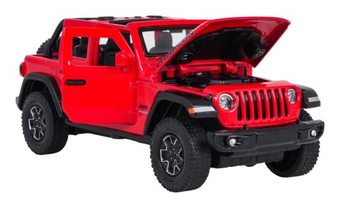 Autko Metalowe 1:32 Jeep Wrangler Rubicon Czerwone RASTAR