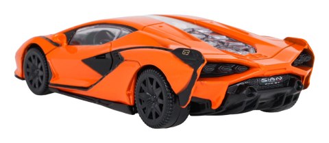 Autko Metalowe 1:43 Lamborghini Sian Pomarańczowe RASTAR