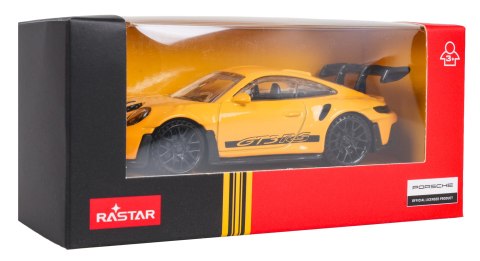 Autko Metalowe 1:43 Porsche 911 GT3 RS Żółte RASTAR