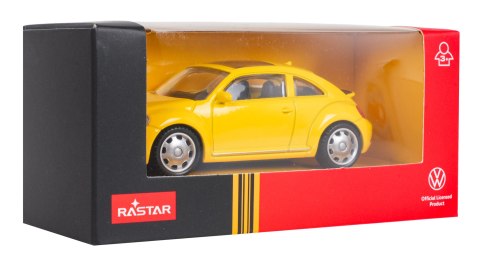 Autko Metalowe 1:43 Volkswagen Beetle Żółty RASTAR
