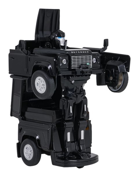 Autko Metalowe/Robot 2w1 1:32 Land Rover Defender Czarny RASTAR
