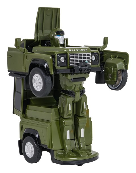 Autko Metalowe/Robot 2w1 1:32 Land Rover Defender Zielony RASTAR