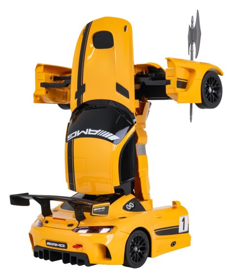 Autko/Robot 2w1 R/C 1:14 Mercedes-AMG GT3 Żółty RASTAR