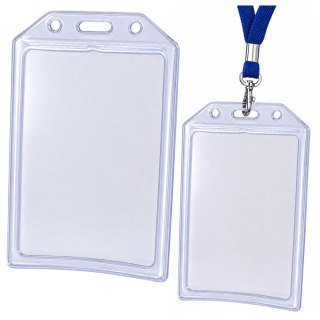 Etui Na Identyfikator Kartę Legitymację Przeźroczyste Pionowe 10,5 x 6 cm