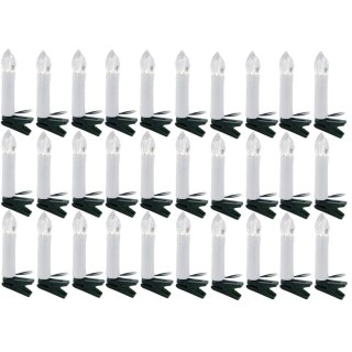LAMPKI CHOINKOWE ŁAŃCUCH ŚWIETLNY ŚWIECZKI 30 LED CIEPŁY BIAŁY