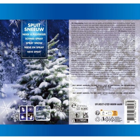 SZTUCZNY ŚNIEG W SPRAYU OZDOBNY NA CHOINKĘ OKNO 300ML