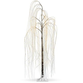 DRZEWKO DEKORACYJNE WIERZBA 220 LED WYS.150CM TIMER SREBRNE