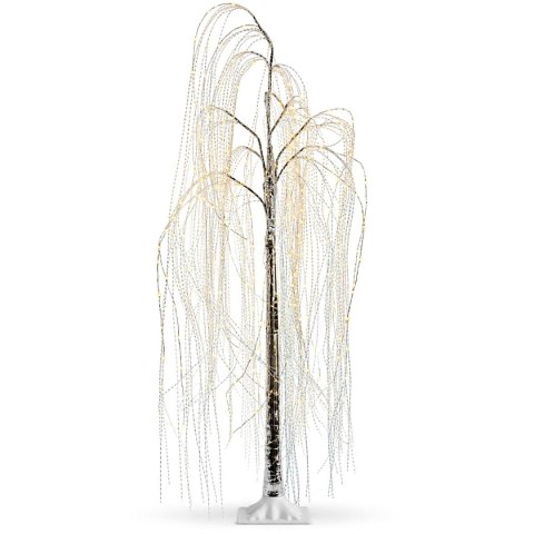 DRZEWKO DEKORACYJNE WIERZBA 220 LED WYS.150CM TIMER SREBRNE