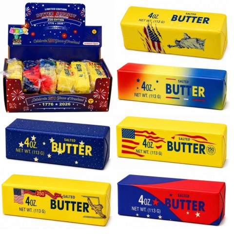 Gniotek Kostka Masła Butter USA Pachnący Piankowy Masło Squishy 13.5 cm