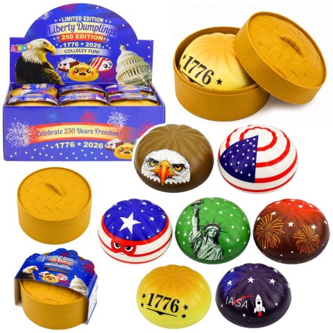 Gniotek Pierożek Dumpling Pieróg USA Pachnący Piankowy Pudełko 8.5 cm