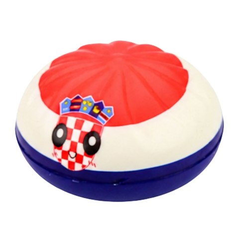 Gniotek Pierożek Dumpling Pieróg z Flagami Pachnący Piankowy Pudełko 8.5 cm