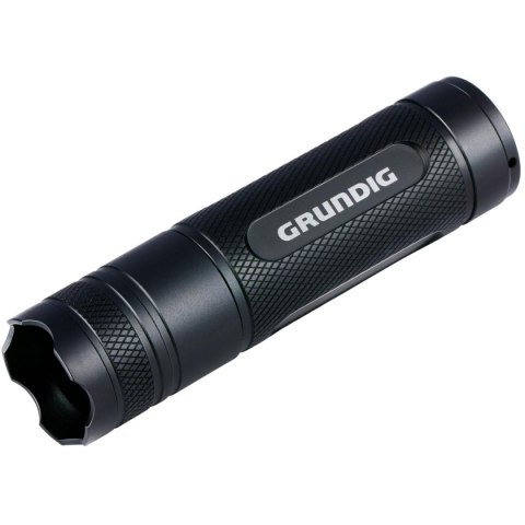 LATARKA RĘCZNA LED GRUNDIG 3W 120LM 3 TRYBY ZASIĘG 140M CZARNA