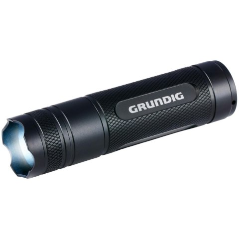 LATARKA RĘCZNA LED GRUNDIG 3W 120LM 3 TRYBY ZASIĘG 140M CZARNA