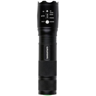 LATARKA TAKTYCZNA LED GRUNDIG MEGALIGHT 80LM ZOOM 5 TRYBÓW 200M ALUMINIOWA