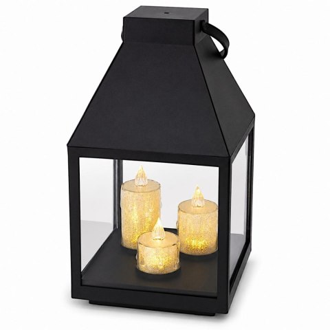 LATARNIA LAMPION LED 25CM 3 ŚWIECE SASKA GIFT & DECOR