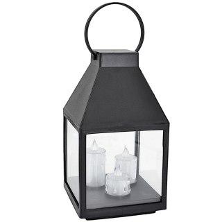 LATARNIA LAMPION LED 25CM 3 ŚWIECE SASKA GIFT & DECOR