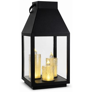 LATARNIA LAMPION LED 35CM 3 ŚWIECE SASKA GIFT & DECOR