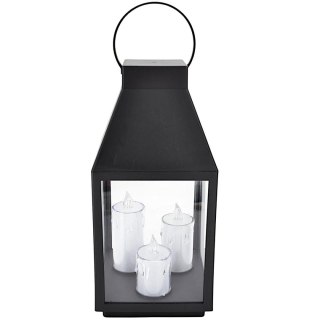 LATARNIA LAMPION LED 35CM 3 ŚWIECE SASKA GIFT & DECOR