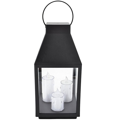 LATARNIA LAMPION LED 35CM 3 ŚWIECE SASKA GIFT & DECOR