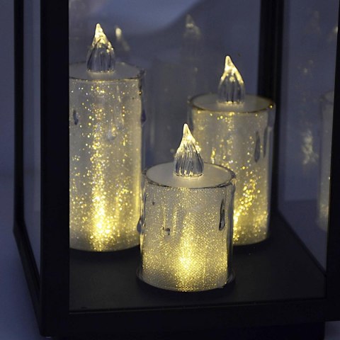 LATARNIA LAMPION LED 35CM 3 ŚWIECE SASKA GIFT & DECOR