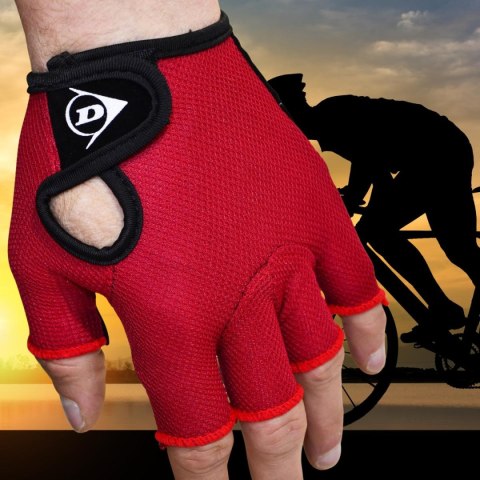 RĘKAWICZKI ROWEROWE DUNLOP SENIOR R.XL - CZERWONY
