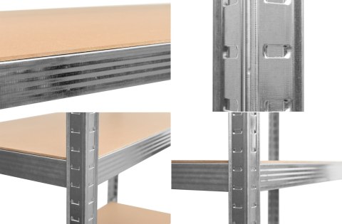 Regał magazynowy 200kg 5 poziomów 205x120x45 cm nośność 1000 kg