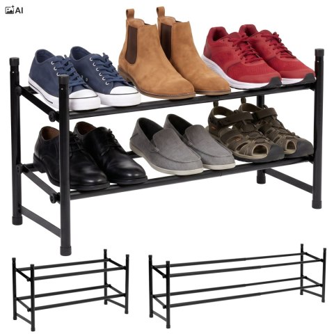 Regał na buty Lena - 1 moduł czarna