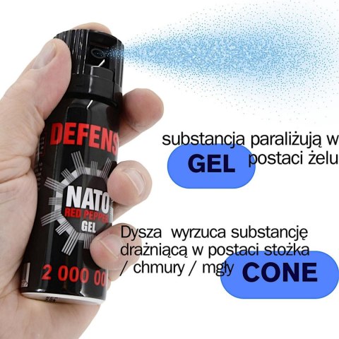GAZ PIEPRZOWY DEFENCE NATO GEL 2MLN CONE 50ML 40050-C SHARG