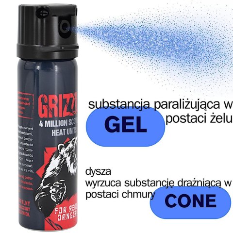 GAZ PIEPRZOWY GRIZZLY GEL 4MLN SHU 26.4% OC 63ML STOŻEK 13063-C SHARG